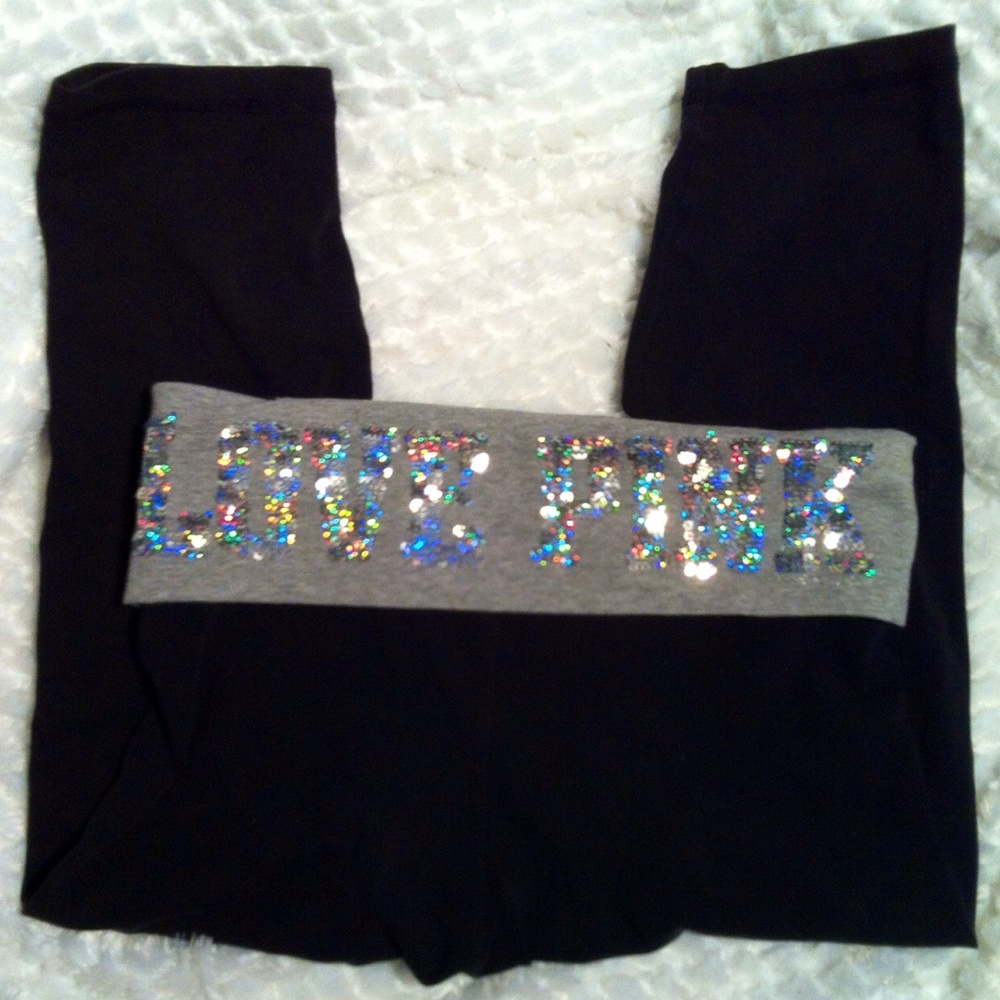 Pink Victoria's Secret "Love Pink" Yoga Capris